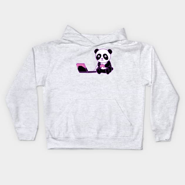 Gamer Panda Kids Hoodie by Just Gaby Gaming